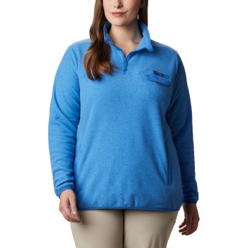 Columbia Harborside II Fleece Plus Size, Pullover Azules Para Mujer | 974320-QVT